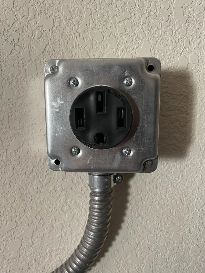 NEMA 14-50 outlet installed for Smart Home Electrical in Kings Grant